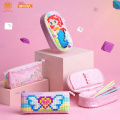 Andstal Pixel Design School Case de lápices 2 PCS/Set Diy Puzzle Lindo Lápiz Case para Girls School Stationery